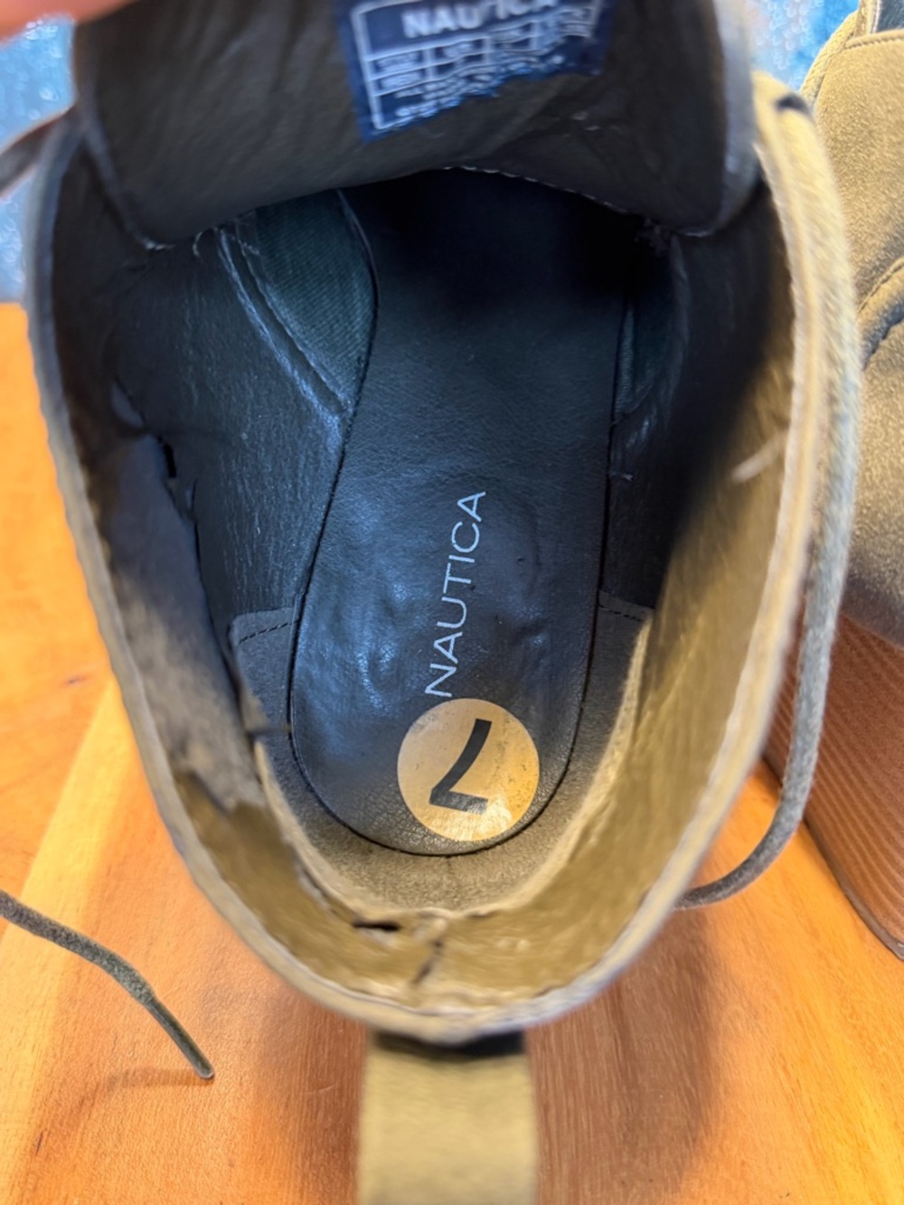 Nautica Classic Olive Wedge Ankle Boots Size 7 (Fair) - Picture 13 of 16